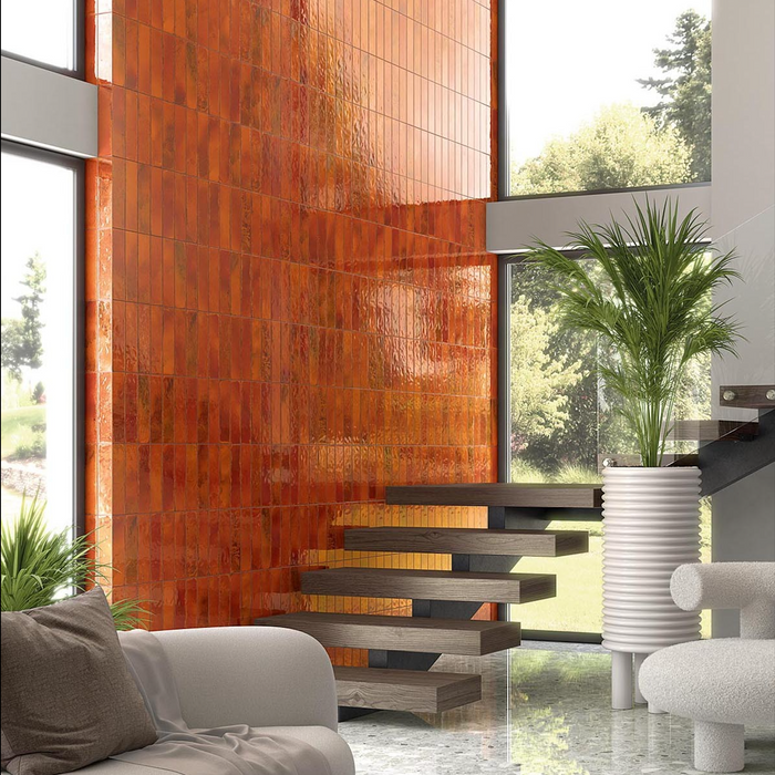 Shanghai Brick Amber Moroccan Wall Tiles 5.1cm x 16.1cm