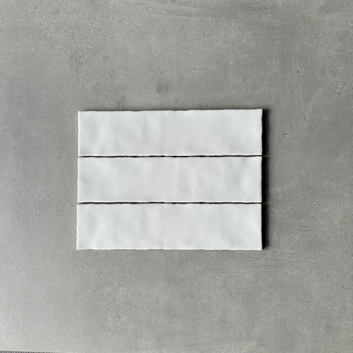 Kenya Tile | Gloss White | Handmade Effect | Rustic Tile | 7.5cm x 30cm