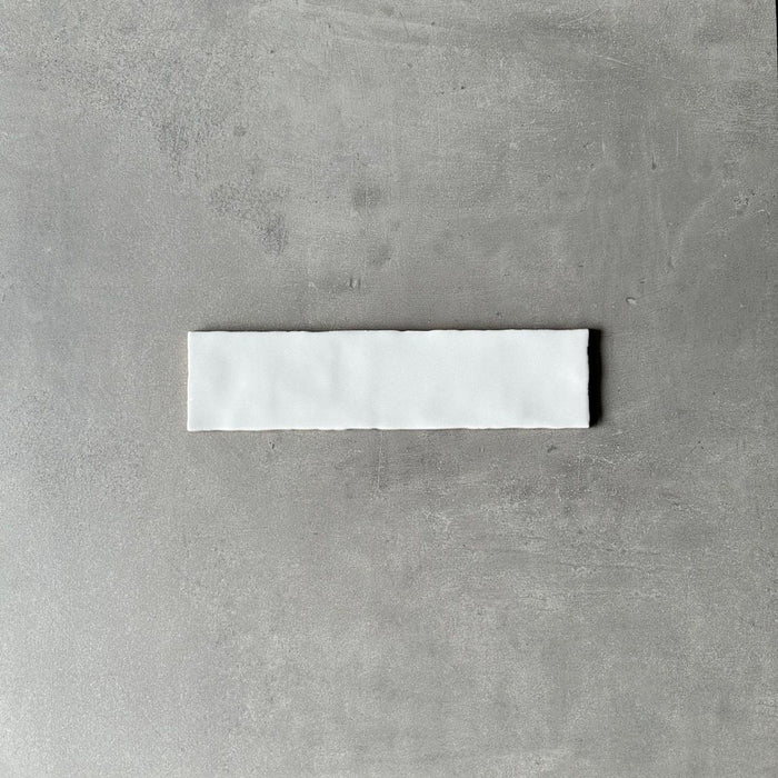 Kenya Tile | Gloss White | Handmade Effect | Rustic Tile | 7.5cm x 30cm