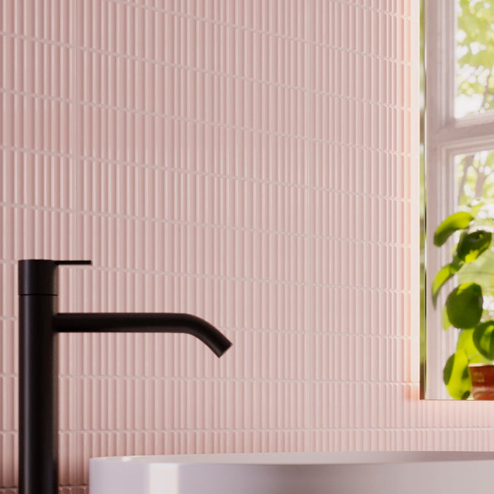 Bourbon DECOR Pink Gloss Wall Tiles 5cm x 30cm