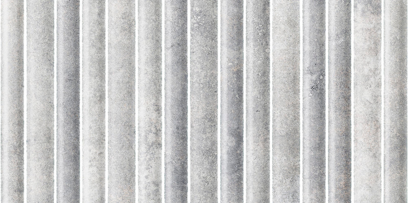 Quimper Blanco Fluted Stone Wall Tile | 15cm x 30cm