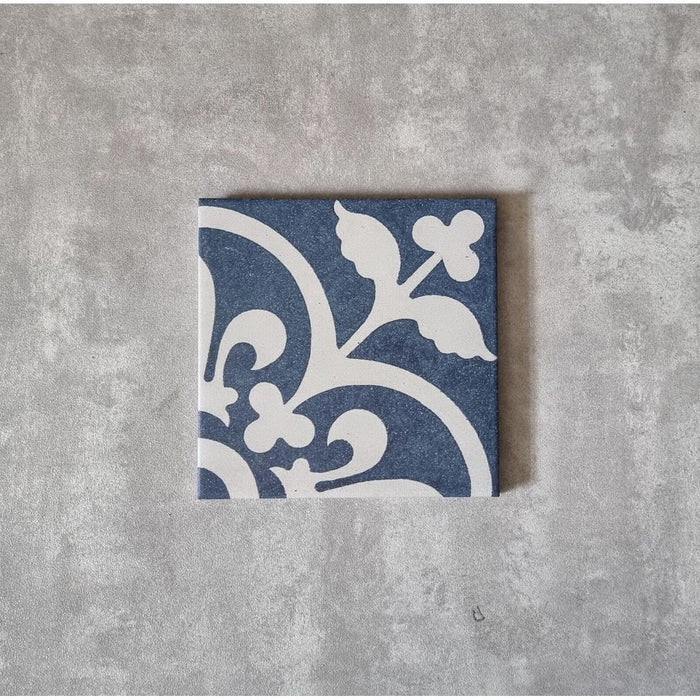 Oslo Porcelain Wall and Floor blue Tile 20cm x 20cm