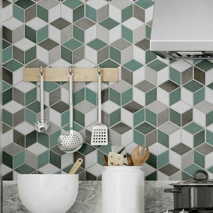 Metropolis Tiles | Emerald Green | Matt Tiles | 26.5cm x 51cm | Wall & Floor Tiles