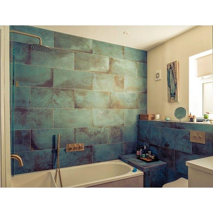 Verdegris Metal Copper Oxide Metallic Wall & Floor Tile 30cm x 60cm