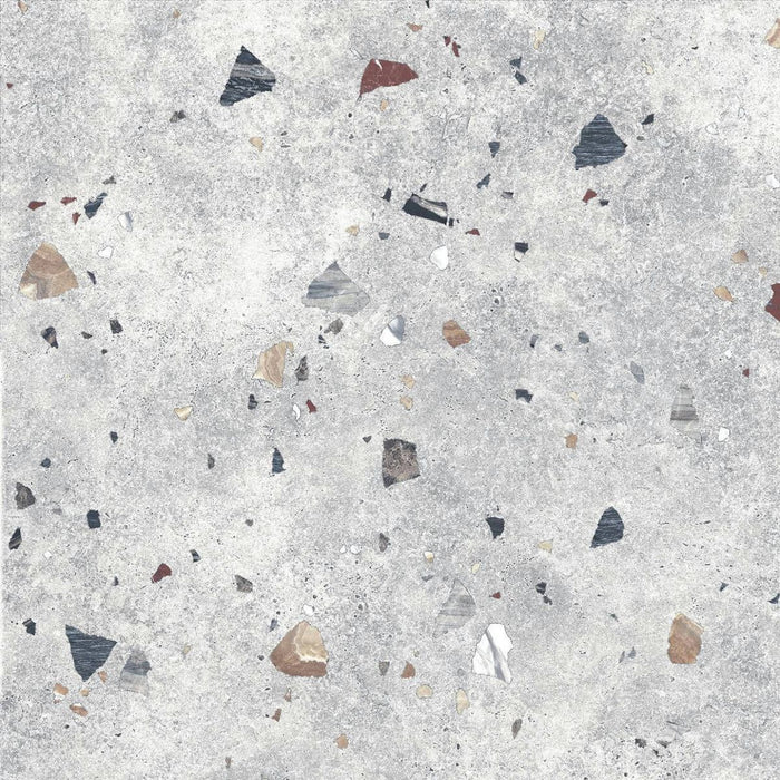 Jericho Silver Terrazzo Square Wall & Floor Tiles 66cm x 66cm