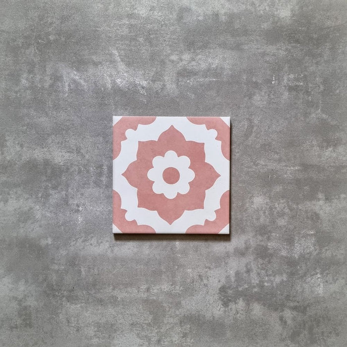 Dutch Santo Rose Porcelain Wall and Floor Pink Tile 20cm x 20cm