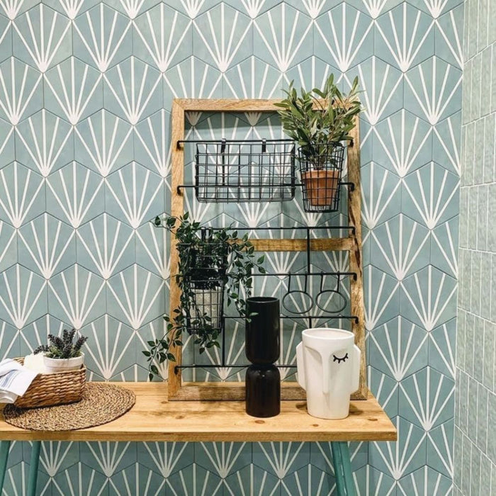 Dandelion Tile | Aqua Marine DECOR| Hexagon Tile | Wall & Floor Tiles