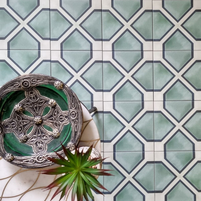 Dutch Goliath Porcelain Wall and Floor Green Tile 20cm x 20cm