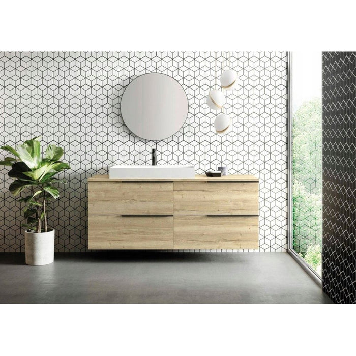 Metropolis Tiles | Matt White Tiles | Rhombus Tiles | 26.5cm x 51cm | Wall & Floor Tiles