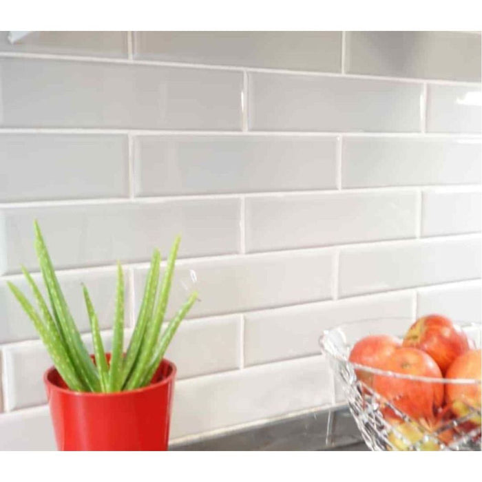 Brookland Arctic Tiles | Grey | Flat Gloss | Metro | Subway Tiles | 7.5cm x 30cm| Wall Tiles