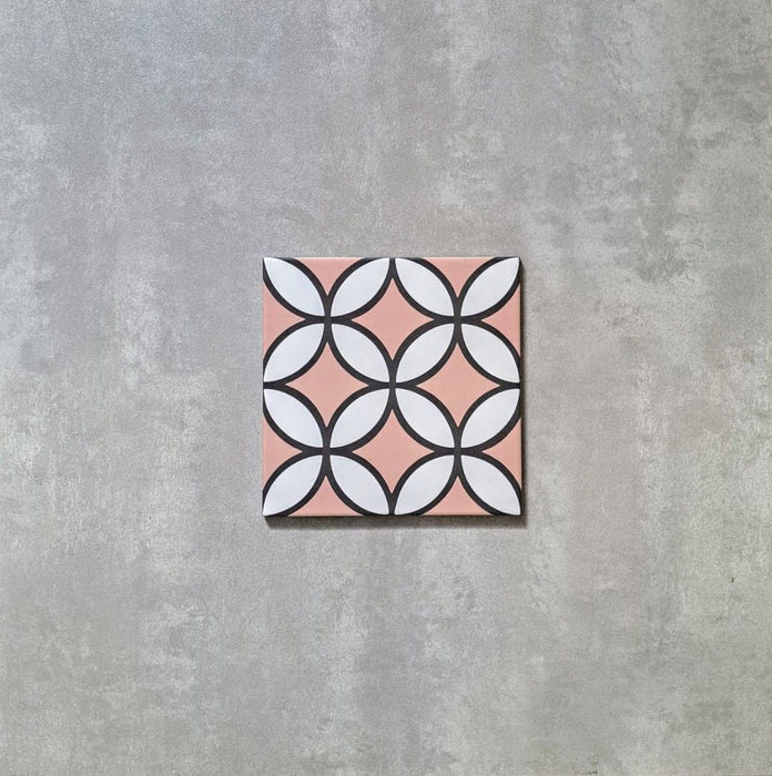 Dutch Petulia Porcelain Wall and Floor Pink Tile 20cm x 20cm