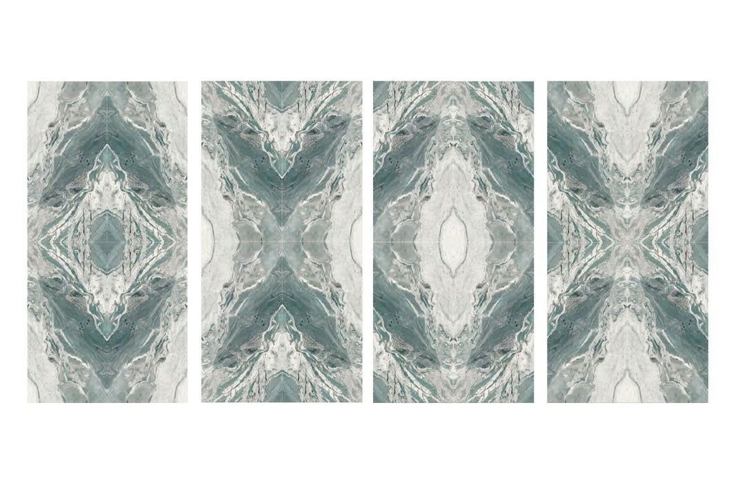 Pacific Green Marble Book Matched A and B 60cm x 120cm