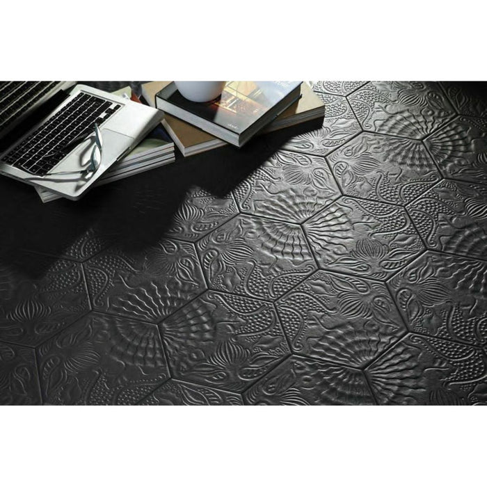 Catalania Black Hexagon Porcelain