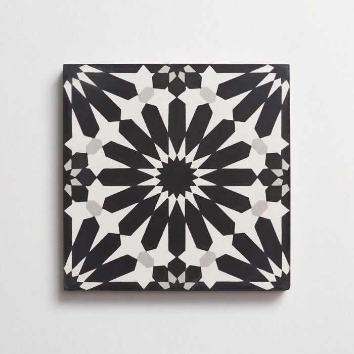 Fes Fedrales Black & White Porcelain Anti Slip  20cm x 20cm