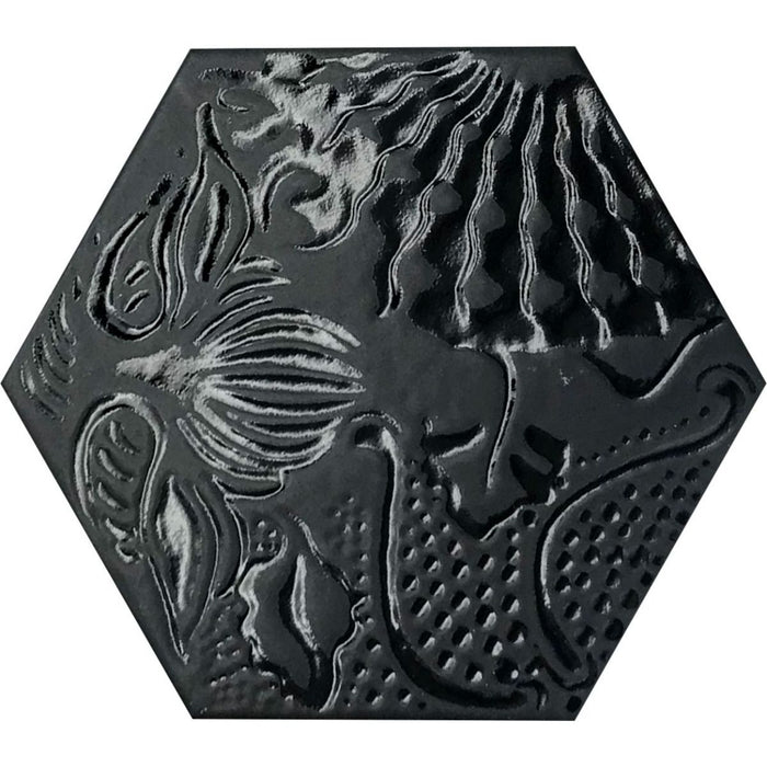 Catalania Black Hexagon Porcelain