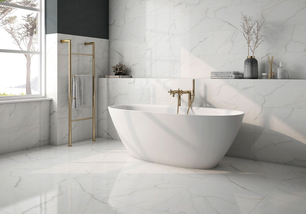 Eden Calacatta Marble Wall and Floor Tile 30cm x 60cm