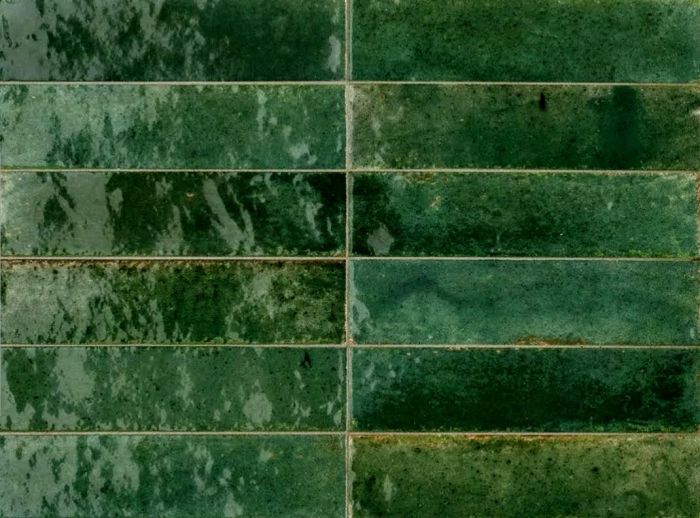 Levant Green Wall & Floor Porcelain Tiles 6cm x 24cm