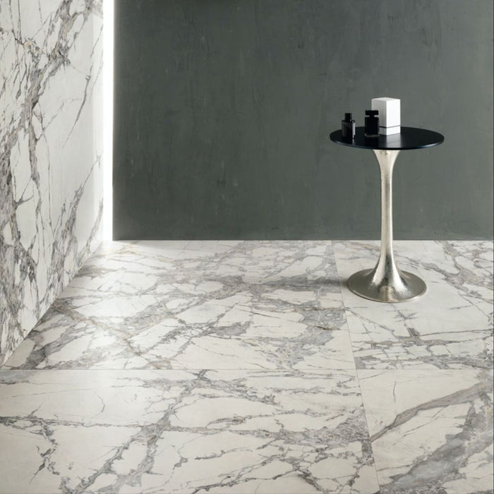 Argentium Silver Matt Marble Wall & Floor Tile 60cm x 60cm