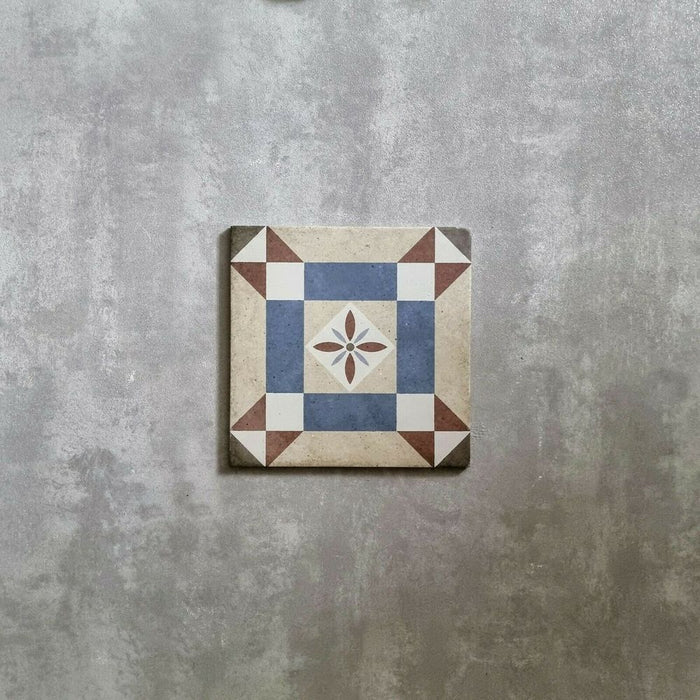 Harley Street Victorian Porcelain Encaustic Style Wall and Floor Multicolur Tiles 20cm x 20cm