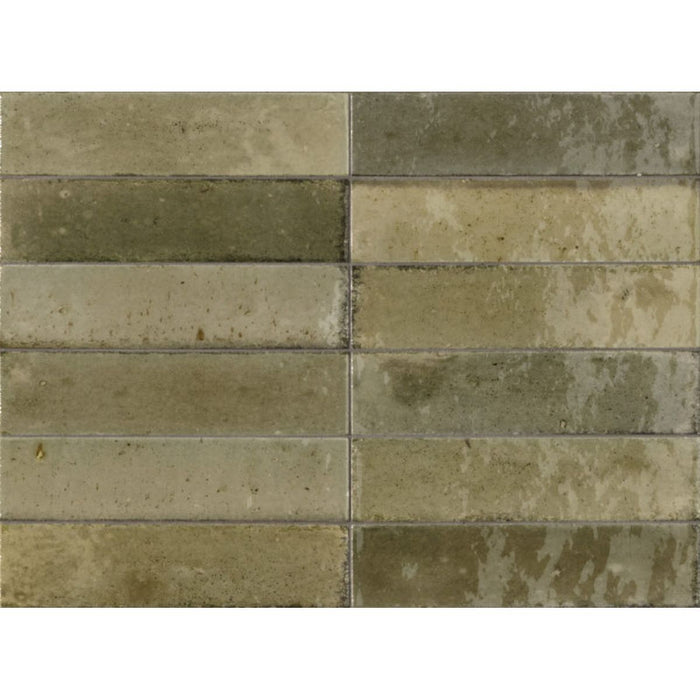 Elazar Brick Sage Green Gloss 6cm x 25cm