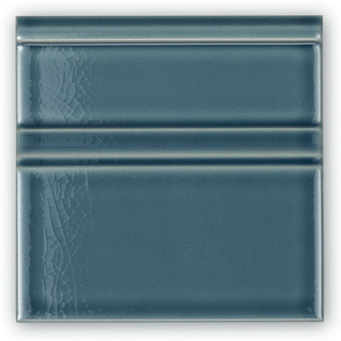 Putney Skirting Pacific Blue Crackle Glaze Metro Border Tile 15 x 15cm