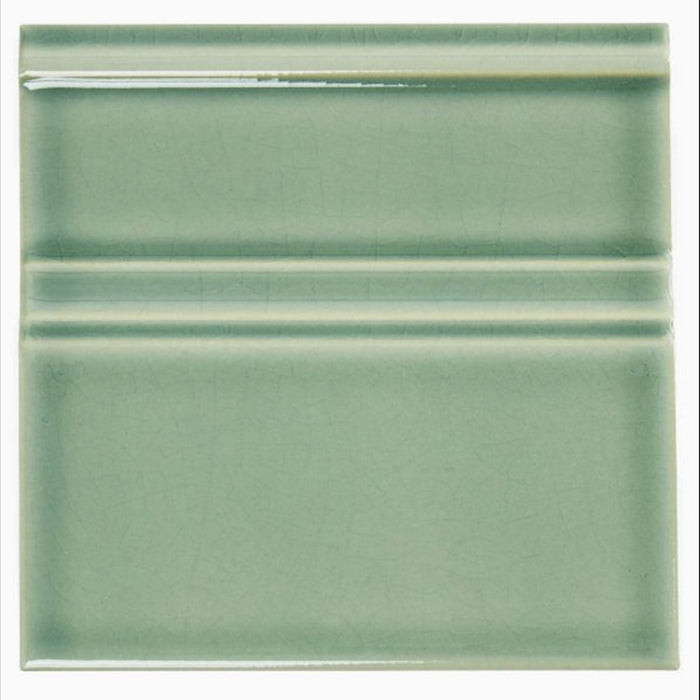 Putney Skirting Lime Green Crackle Glaze Metro Border Tile 15 x 15cm