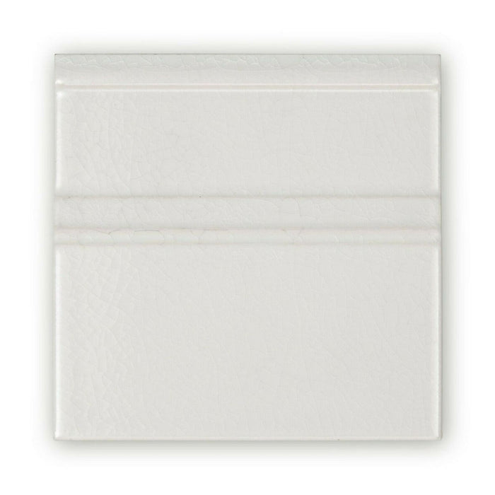 Putney Skirting Snow White Crackle Glaze Metro Border Tile 15 x 15cm