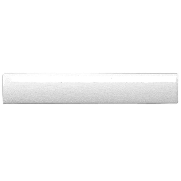 Putney Pencil Trim White Crackle Glaze Metro Border Tile 2.5 x 15cm